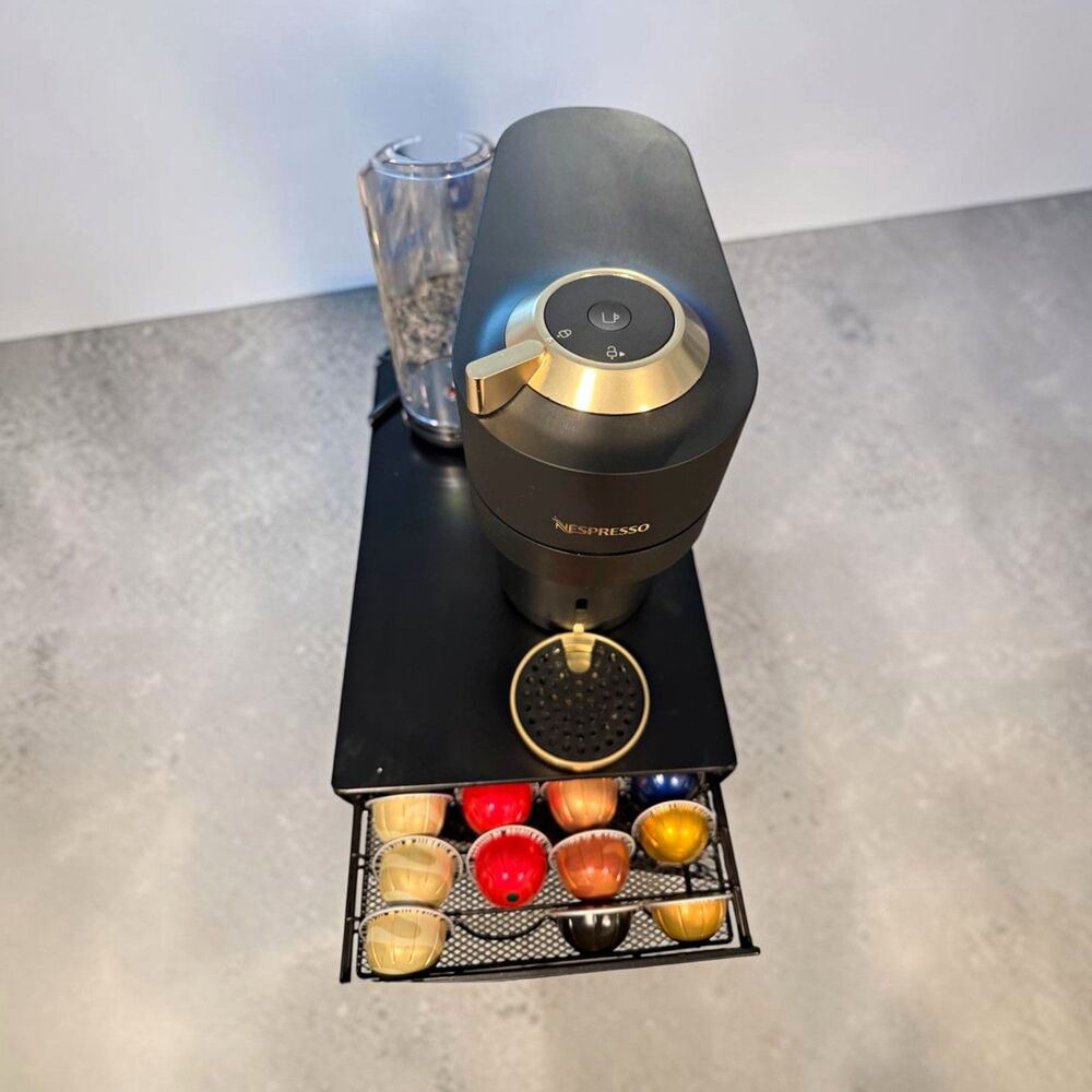 Nespresso Vertuo Capsule Coffee Machine Black/Gold w/ Water Tank & Drip Tray